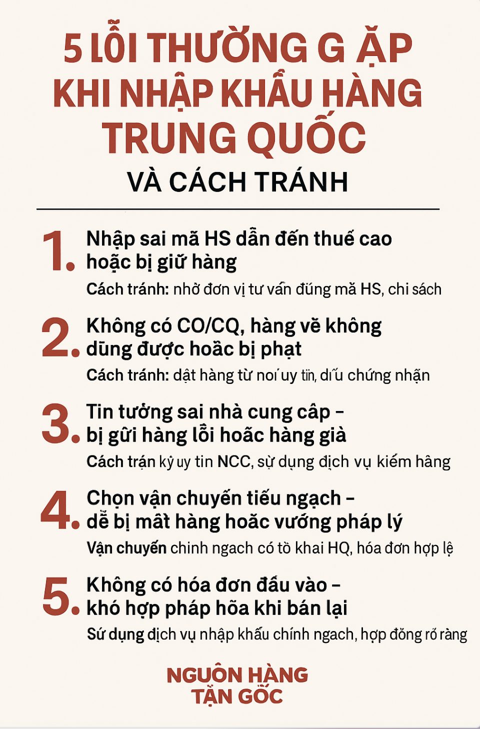 5 Lỗi Thường Gặp Khi Nhập Khẩu Hàng Trung Quốc Và Cách Tránh Hiệu Quả